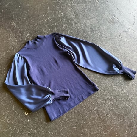 SATIN SLEEVE KNIT [S-1529]