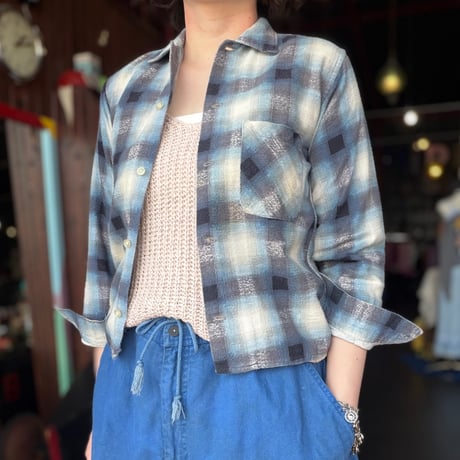 60’S PRINT NEL BOYS SHIRT [S-4163]
