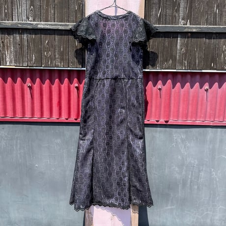 LACE DESIGN LONG DRESS [S-6227]