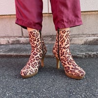 LEOPARD SHORT BOOTS 23.0㎝ [S-4105]