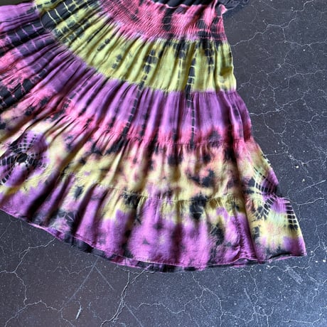 DYED FRILL MINI DRESS [S-4412]
