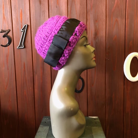 RIBBON DESIGN KNIT CAP [S-3036]