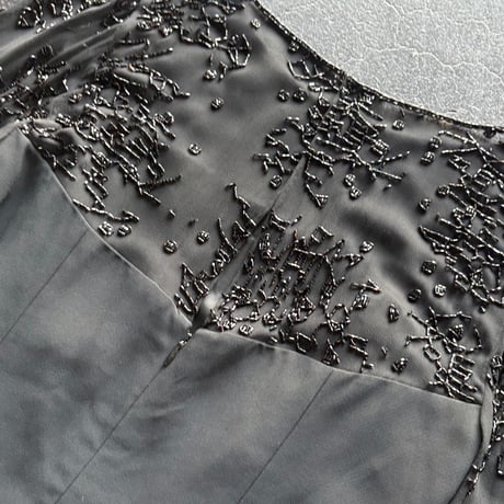 BEADS EMBREIDERY DRESS [S-2366]