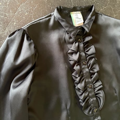 70-80’S FRILL PUFFSLEEVE BLOUSE [S-4230]