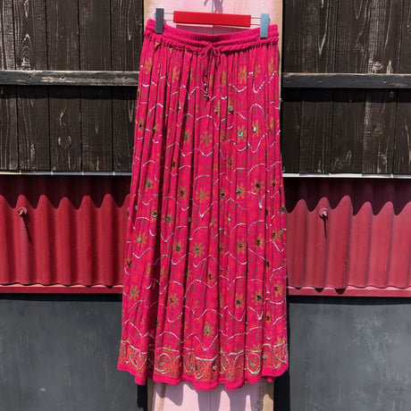 INDIA EMBROIDERY LONG SKIRT [S-1819]