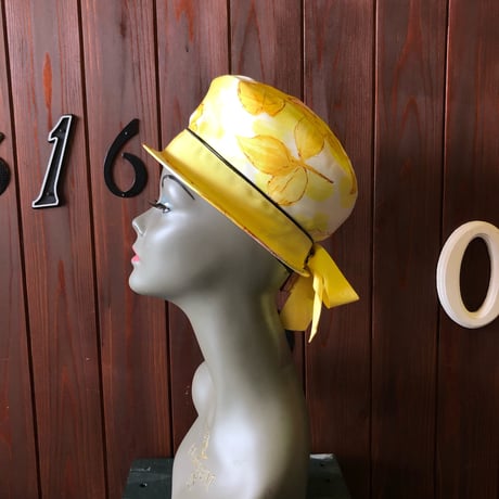 60’S FLOWER DESIGN HAT [HP-0396]