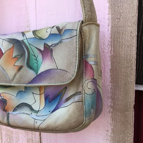 PAINT LEATHER SHOULDER BAG [HP-0688]