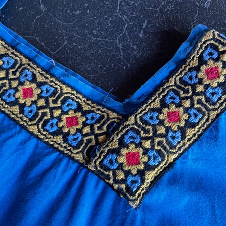 80’S ETHNIC LONG DRESS [S-1186]