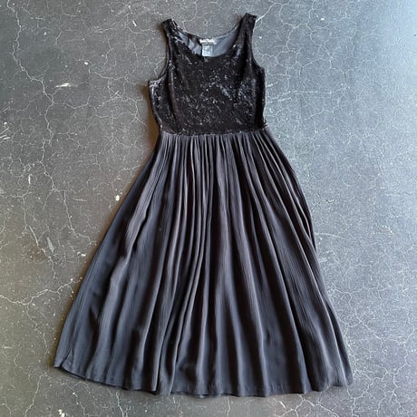 VELOUR DESIGN LONG DRESS [S-1190]