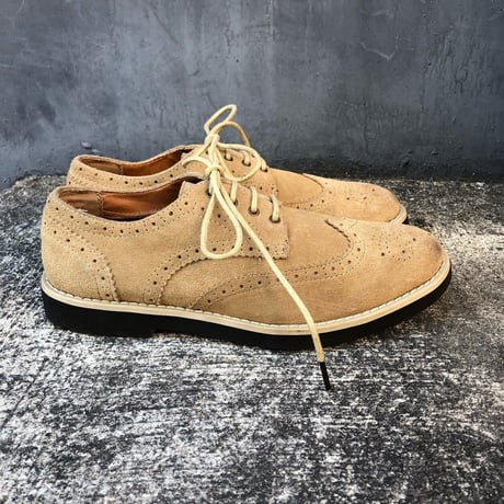SUEDE WINGTIP LACEUP SHOES 25.0㎝ [S-4480]