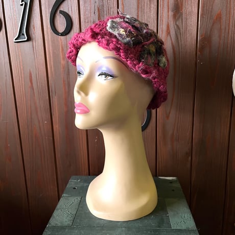 FLOWER MOTIF KNIT CAP [S-8188]