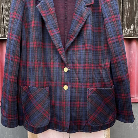 PLAID PATTERN LAPEL JACKET [S-5249]