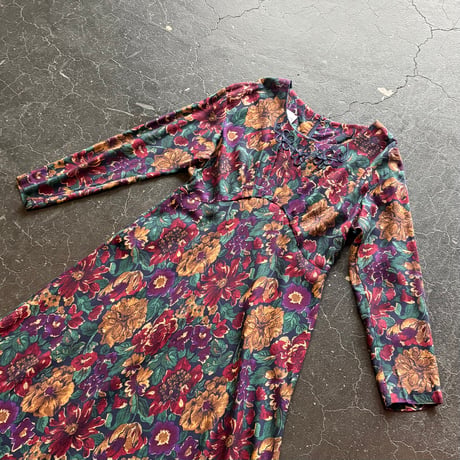 90’S FLOWER LONG DRESS [S-2518]