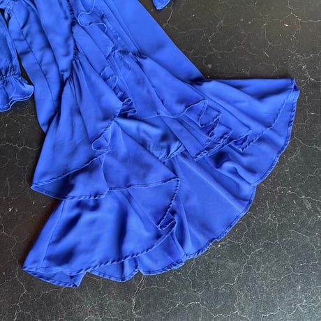 FRILL SHEER ASYMMETRY DRESS [S-3833]