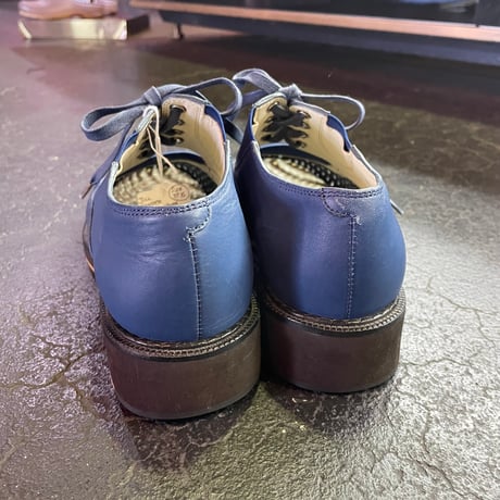 "JILL SANDER NAVY" DOT HOLE LEATHER SHOES 24.5cm [S-1386]
