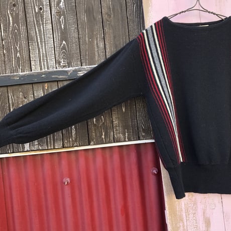 70’S STRIPE DESIGN WOOL KNIT [S-0497]