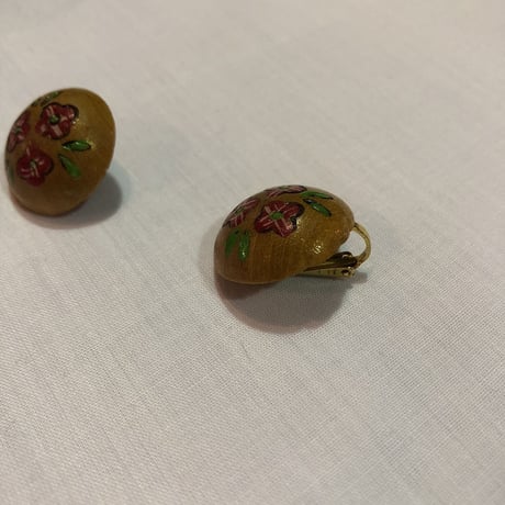 FLOWER WOOD EARRING [HP-1852]