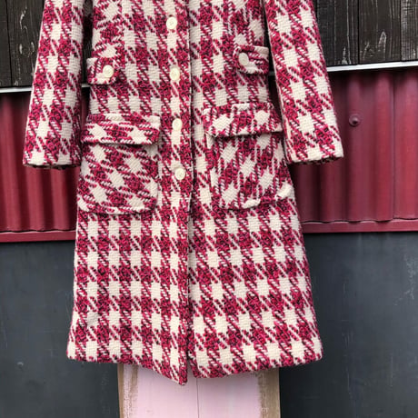 CHECK WOOL COAT [S-1339]