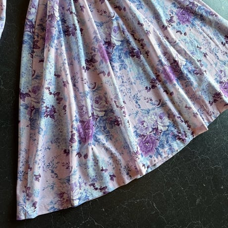 70’S FLOWER FRILL DRESS [S-1134]