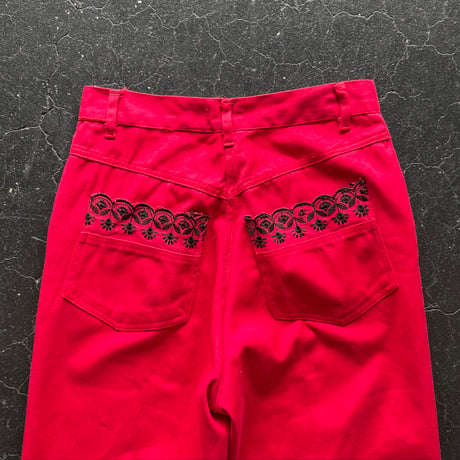 80'S LACE POCKET DENIM PANTS [S-1797]
