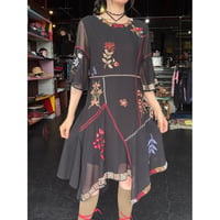 EMBREIDERY SHEER DRESS [S-4043]