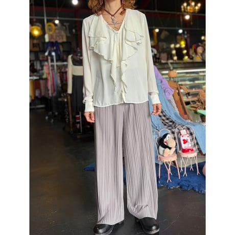 CRINKLE PLEATS PANTS [S-2373]