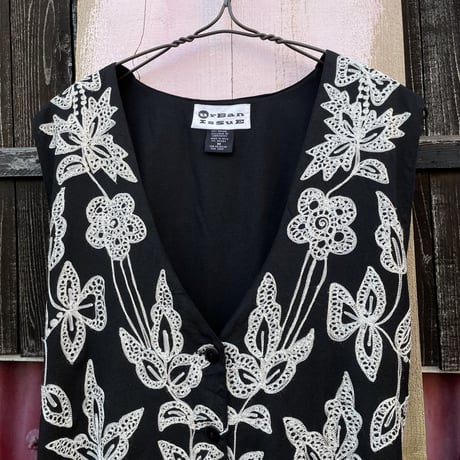 INDIA EMBROIDERY RAYON VEST [S-3810]