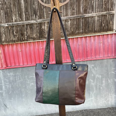 80’S PATCHWORK LEATHER BAG [S-2214]
