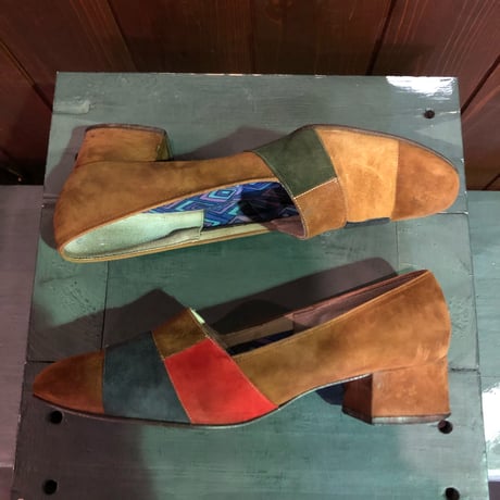 PATCHWORK DESIGN PUMPS 23.0cm [S-3239]