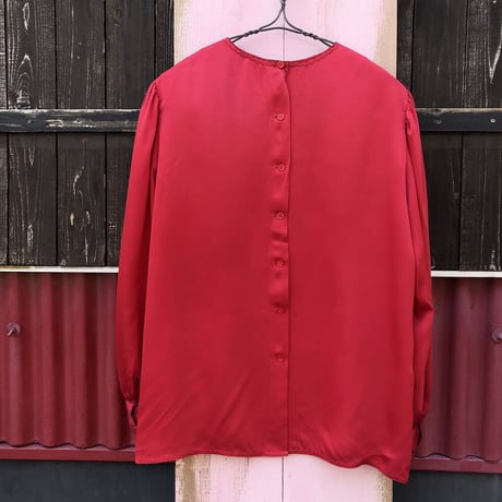 80’S OPEN EMBROIDERY BLOUSE [S-0635]