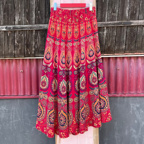 ETHNIC COTTON LONG SKIRT [S-7485]
