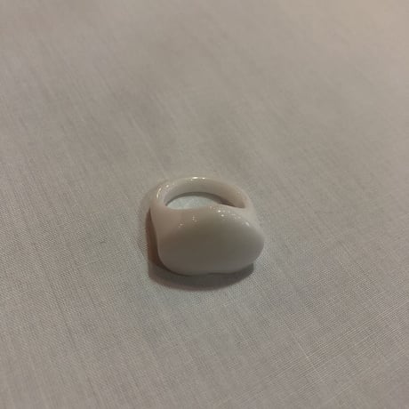 80’S WHITE HEART RING [S-2152]