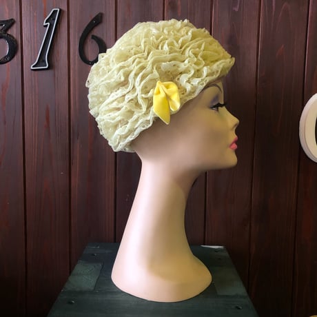 60’S FRILL DRESS HAT [S-3352]