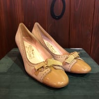 "SALVATORE FERRAGAMO" DESIGN PUMPS 22.5cm [S-3240]