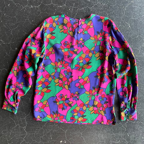 FLOWER SILK BLOUSE [S-2405]