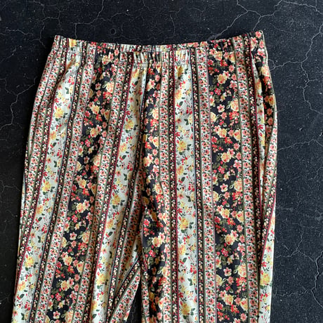 FLOWER STRIPE FLARE PANTS [S-5310]