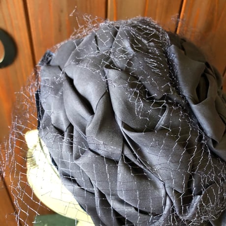60’S TULLE DESIGN TOQUE HAT [HP-0183]