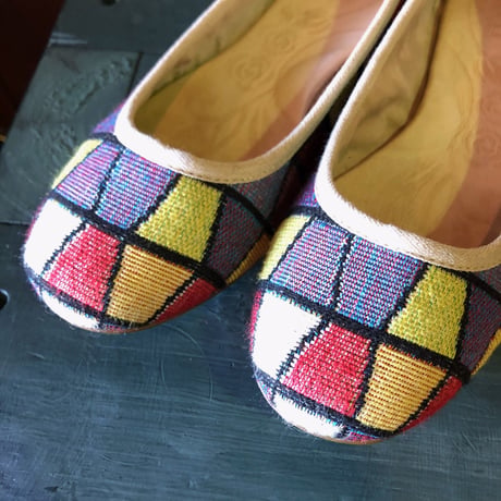 FABRIC FLAT SHOES 26.0cm [S-3161]