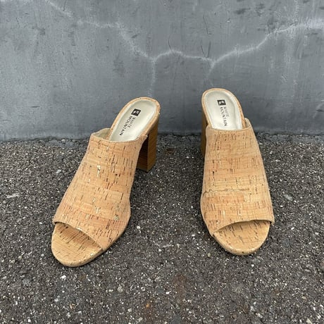 CORK DESIGN HEEL SANDAL 27.0cm [S-6418]