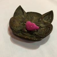 80’S MAGENTA HEART RING [S-2152]