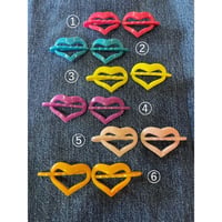 HEART HAIR CLIP SET(Yellow) [S-6068]