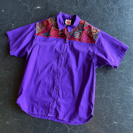 MOLA EMBROIDERY COTTON SHIRT [S-4101]