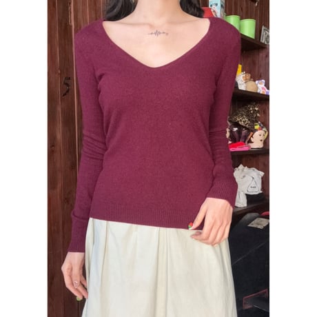 V-NECK WOOL KNIT [S-0767]