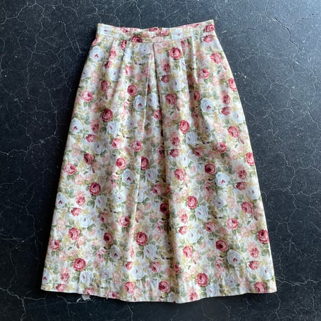 80‘S FLOWER SKIRT [S-2404]
