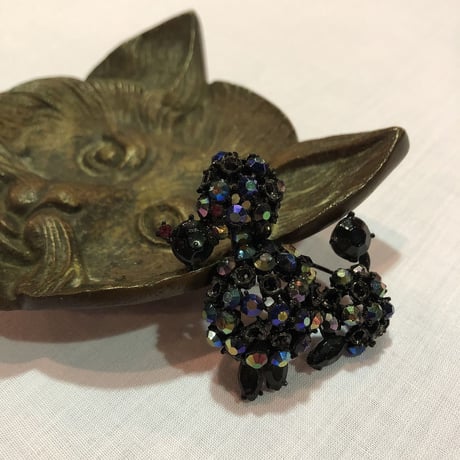 POODLE STONE BROOCH [HP-1855]