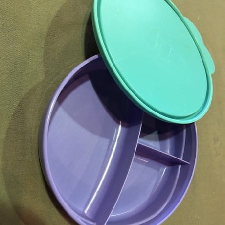 "TUPPERWARE" GREEN×PURPLE CANISTER [J-269]