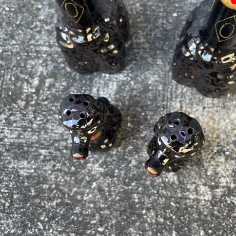 Vintage "POODLE" CRUET SET [J-219]