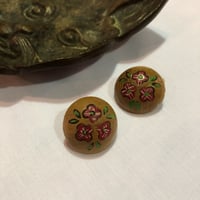 FLOWER WOOD EARRING [HP-1852]