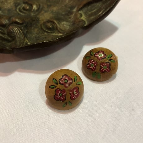 FLOWER WOOD EARRING [HP-1852]