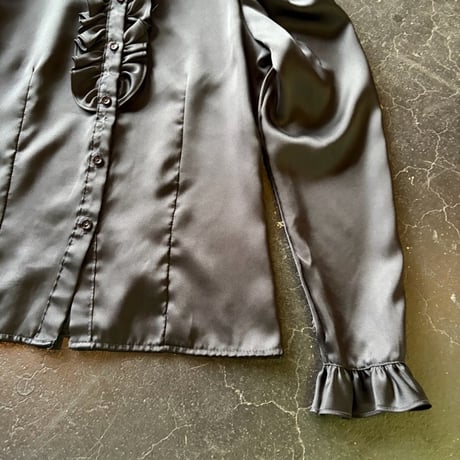 70-80’S FRILL PUFFSLEEVE BLOUSE [S-4230]